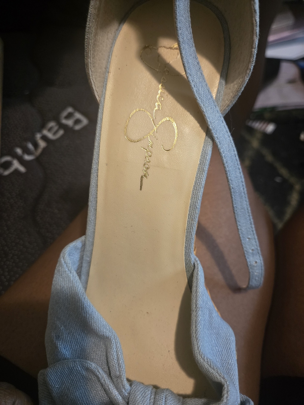 Jessica Simpson Light Blue Knotted Espadrille Wedges - Picture 5 of 5